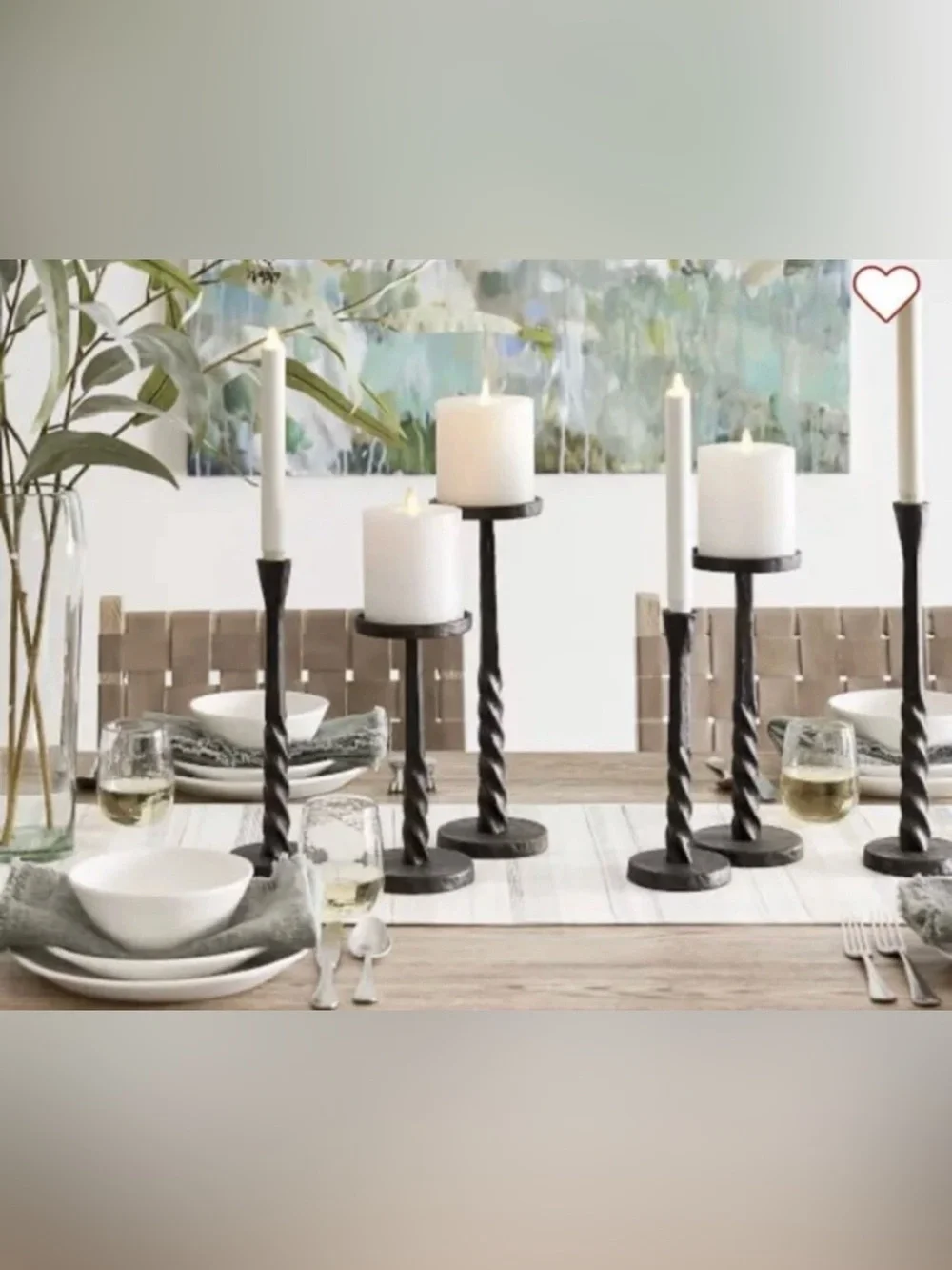 Pottery Barn Premium Flicker Flameless Wax Pillar  ( 3” x 6” )